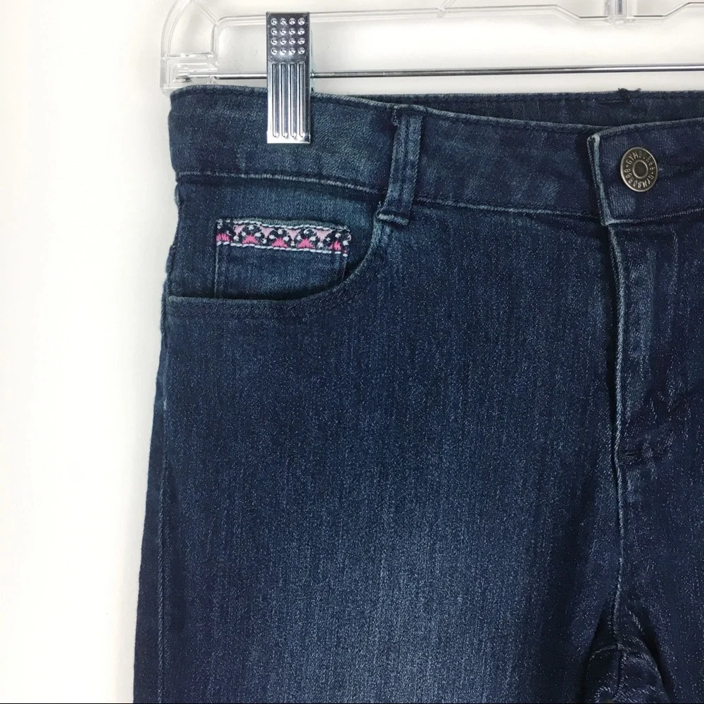 NWT Gymboree Girls‎ Kids Size 12 Embroidered Dark Wash Skinny Jeans